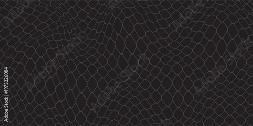 Net texture pattern on black background. Net texture pattern for backdrop and wallpaper. Realistic net pattern with black squares. Geometric background, vector illustration