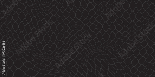 Net texture pattern on black background. Net texture pattern for backdrop and wallpaper. Realistic net pattern with black squares. Geometric background, vector illustration