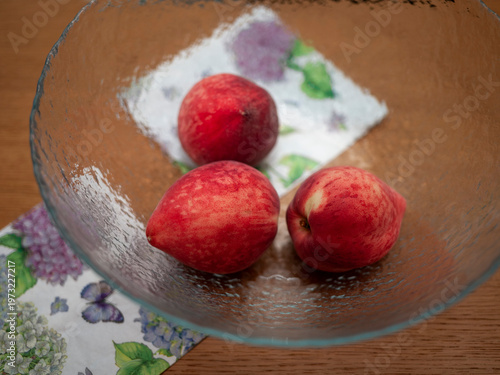 apricots in a glass vase