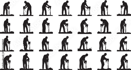 progression of human aging and mobility flat design vector illustration