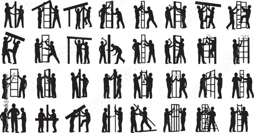 chinese calligraphy brush strokes vector illustration flat design