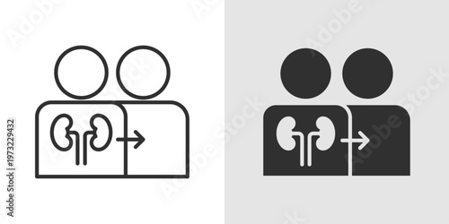 Organ Donation Icon representing life-saving contributions, healthcare support, and transplant awareness.