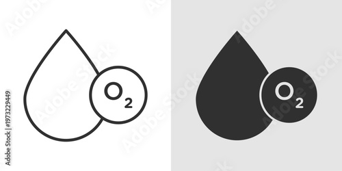 Oxygen Level Icon representing blood oxygen saturation, respiratory health, and monitoring.