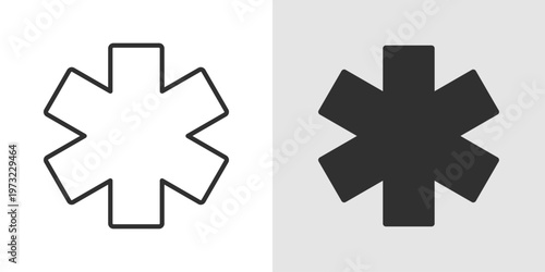 Paramedic Icon representing emergency medical responders, rescue, and urgent care services.