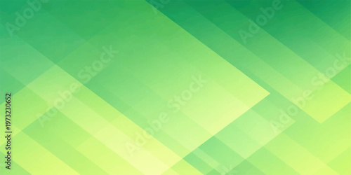 A vibrant backdrop features overlapping transparent green geometric shapes, crafting a modern and visually dynamic abstract background.