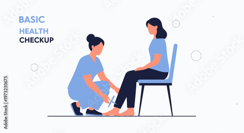 Doctor performing basic health checkup on a patient, reflex test