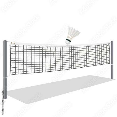 Badminton Net with Shuttlecock
