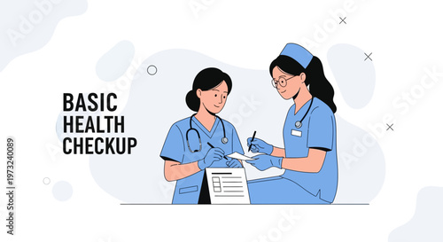 Nurses Performing Basic Health Checkup and Documentation