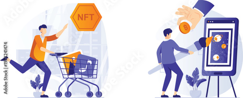 Transition from traditional shopping to digital cryptocurrency investments