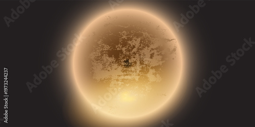 The Full Snow Moon of February 2026. Vektor illustrtion