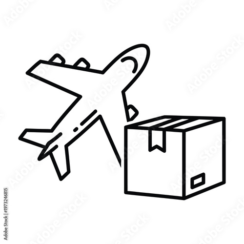 Airplane and package for air cargo delivery with air freight with supply chain