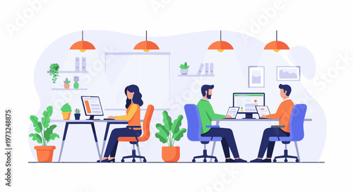 People working in a modern office environment 28.