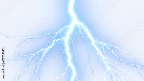 Wallpaper Mural Electric blue lightning strike animation on white background Torontodigital.ca