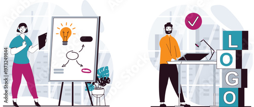 Brainstorming and completing tasks in a collaborative work environment