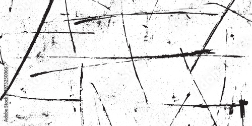 Abstract grunge texture with random scratches and distressed marks on white background