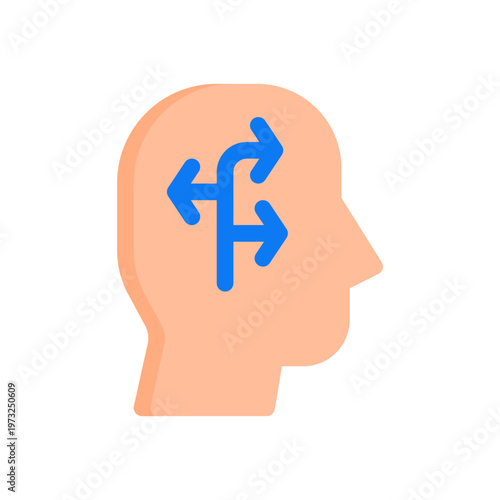 existentialism simple flat icon illustration