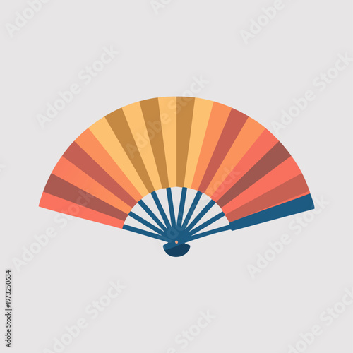 Colorful handheld folding decorative accessory.