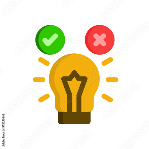 hypothesis simple flat icon illustration