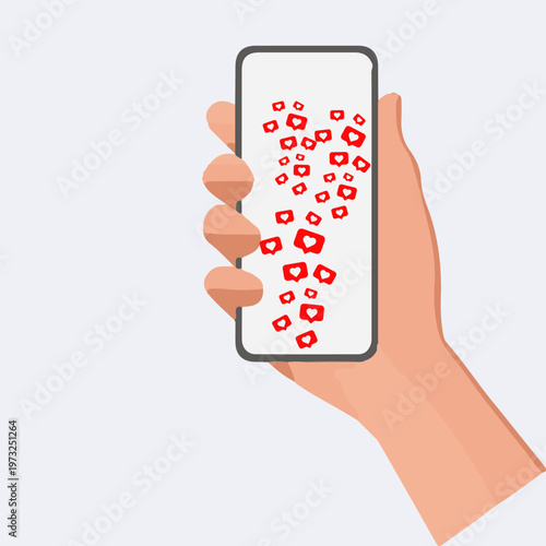 Push notifications icons. Message bubble icons. Flat style. Vector icon