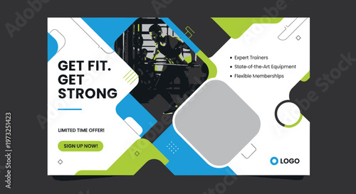 Fitness Motivation Gym Logo Design.