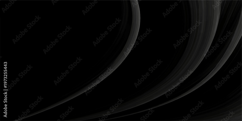 Fototapeta premium Abstract black and white background featuring flowing blue light lines and motion waves in a digital art texture design for a dark energy space wallpaper