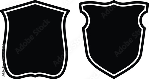 Comparison of two different shield shapes used in heraldry and emblems