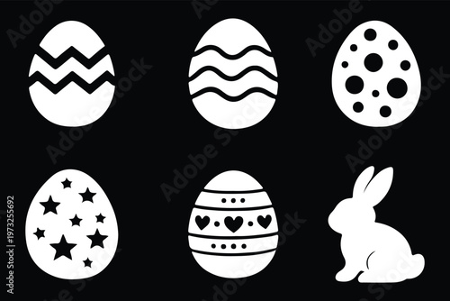 Art & Illustration Broken Easter egg icon, Silhouette Broken eggs vector icons. Ester eggs shell.