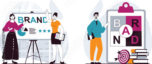 Contrast between positive and negative brand perceptions illustrated by two scenarios