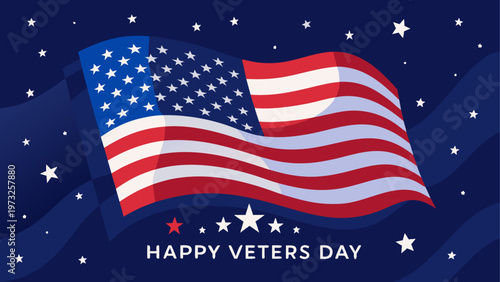 Veterans Day, American Flag, Patriotic Symbols, Holiday Illustrations