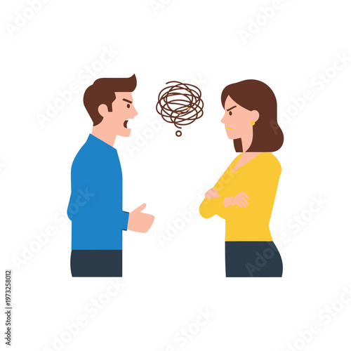 Couple Arguing, Conflict, Disagreement, Frustration, Relationship Problems, Communication Breakdown