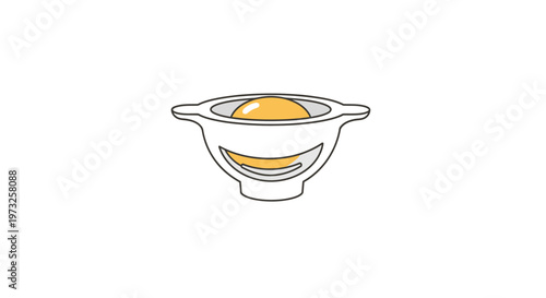 Kitchen Utensil with Egg Yolk - Culinary Tool for Mixing and Blending