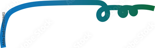 The design described has a minimalist design, the main feature of which is a simple, curved line that adds a sense of fluidity and movement. Starting from the left, the line smoothly curves upwards an