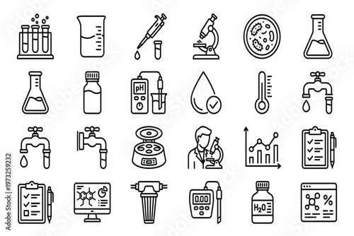 Scientist working in laboratory with various equipment and tools for experiments