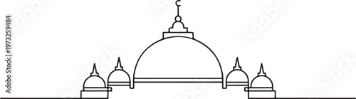 Striking illustration of a grand dome structure with intricate architectural details, evoking a sense of cultural heritage and historical significance