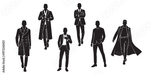Fashion Model Silhouette Pose Vector 