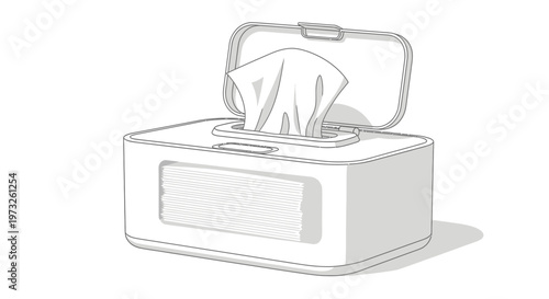 Modern Container with Cleaning Wipes for Hygiene and Sanitation