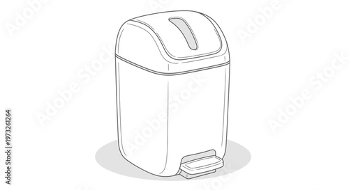 Modern Bathroom Trash Can with Pedal - Clean Home Accessory