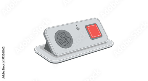 Modern Communication Device with Large Button for Assistance