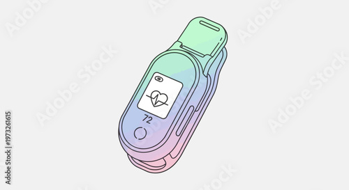 Colorful portable electronic vaporizer device.