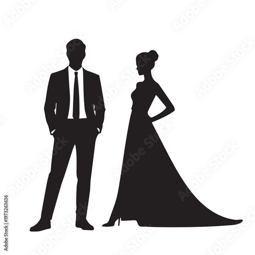 Fashion Model Silhouette Pose Vector 