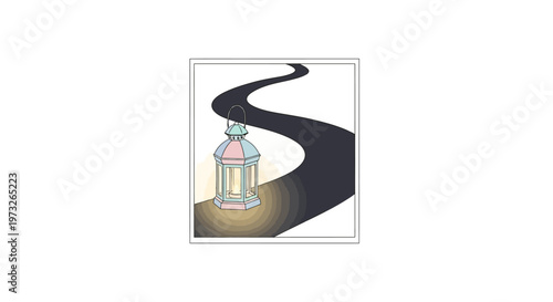 Colorful lantern on a table.