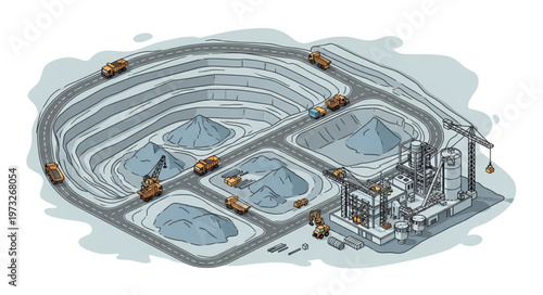 Industrial wastewater treatment plant with clarifiers and tanks.