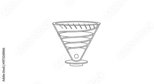 Pour Over Coffee Dripper Isolated on White Background