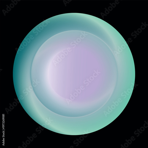 Jade Green Gradient Circle Glow Soft Neon Sphere Background
