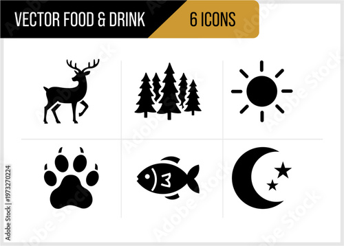 Nature and Wildlife Icon Set. (1)
