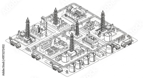 Isometric detailed miniature architectural city layout model.