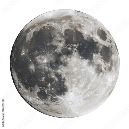 Full Moon isolated on white background png