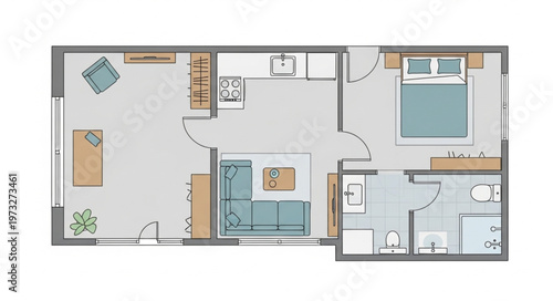 Modern Apartment Floor Plan Layout Design.