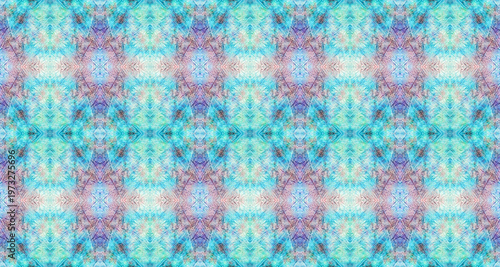 Blue Abstract Mark. Geo Pink Color Shibori Blot. Wash Purple Gru