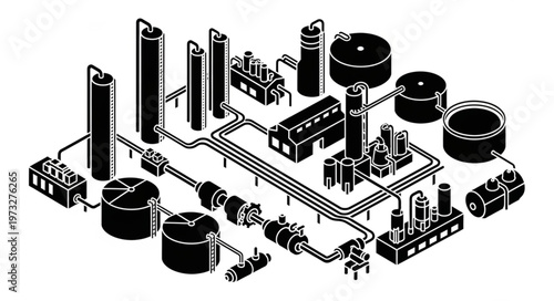 Isometric electronic circuit board with components layout.